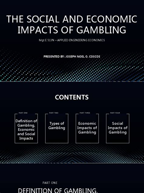 (PDF) Social and Economic Impacts of Gambling.
